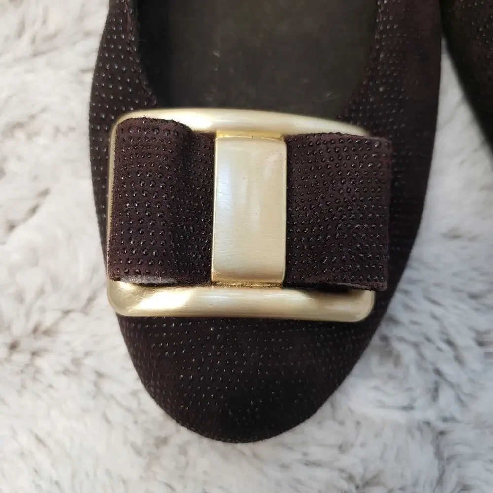 STUART WEITZMAN BROWN BUCKLE PLATFORM SIZE 7.5